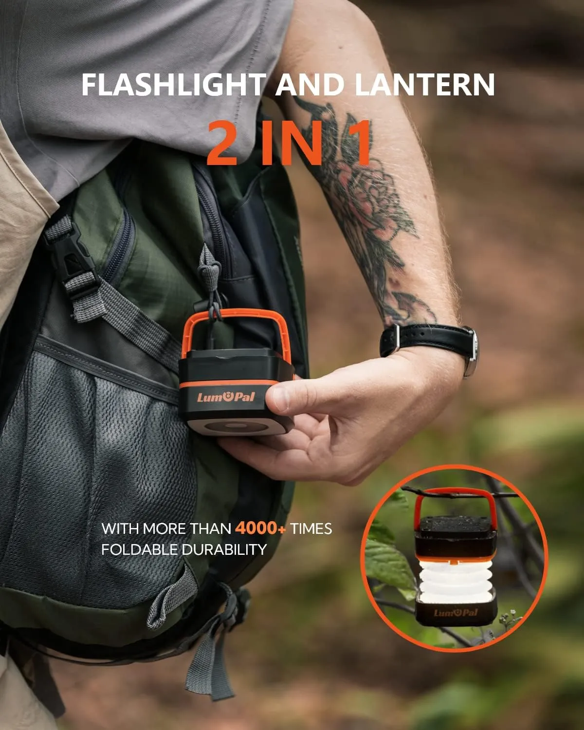Solar Lanterns - Collapsible Camping Light, Rechargeable LED Portable USB Lamp, IP54 Waterproof for Backpacking, Emergency Phone Charger, Tent, Hiking, Power Outage (2 Pack)