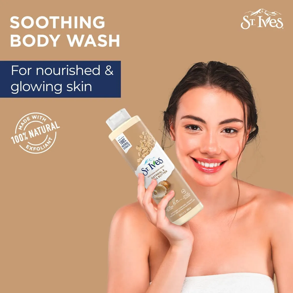 St. Ives Oatmeal and Shea Butter Moisturizing Body Wash 13.50 oz (Pack of 3)
