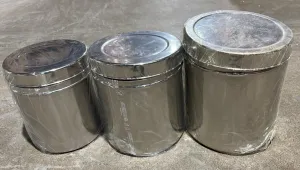 STAINLESS STEEL BIG DABBA SET OF 3 (21 , 23, 25)