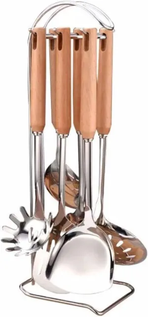 Stainless Steel Cooking Spoons Spatulas Cooking Utensils 7 Pieces Sets Gadgets Kitchen Cookware