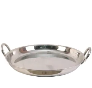 Stainless Steel Jalebi Kadhai Wok, 18", Riveted Handles, 3 MM