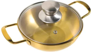 Stainless Steel Multi Purpose Cooking Pot Compact Design for Easy Carrying for Hot Pot Seafood Stew and More for Home Camping and Outdoor Use
