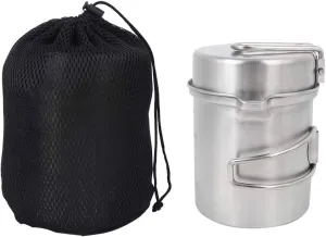 Stainless Steel Portable COOKWARE Set Pot Cooker Camping Hiking Outdoor Life