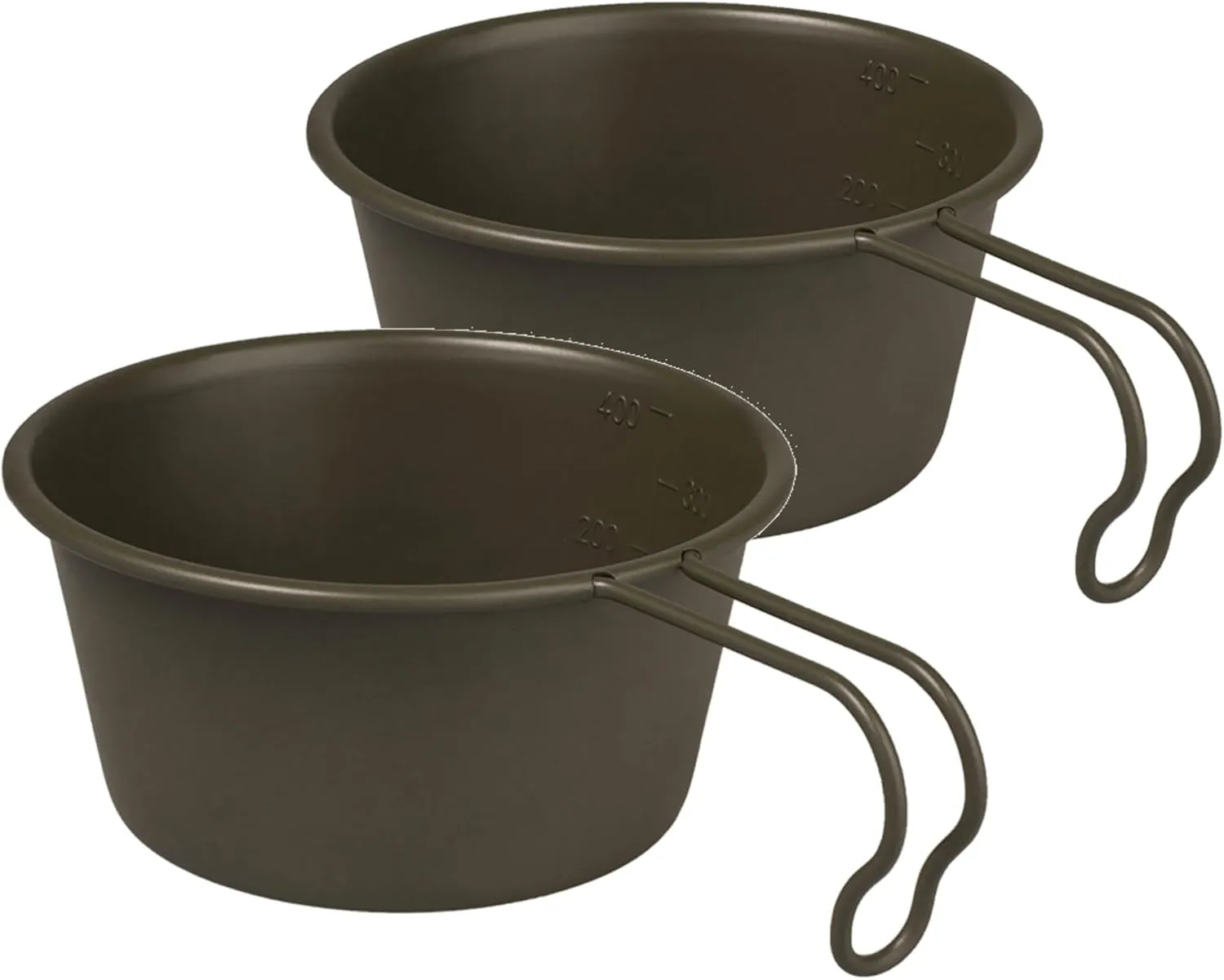 Stainless Steel Sierra Cups, 450ml Camping Cups, Olive-Green