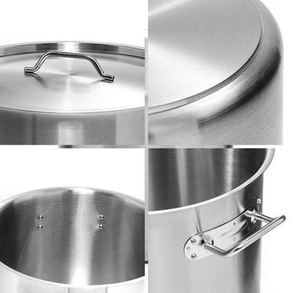 Stainless Steel Stockpot & With Lid - 40L