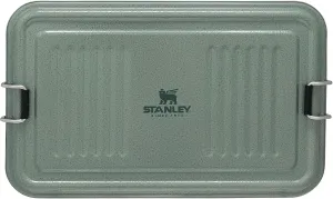 STANLEY Classic Legendary Useful Box 1.25 qt | Metal Snack and Lunch Box | Durable Stainless Steel Travel Food Storage Container | Hiking, Camping, School, or Work | BPA-Free | Hammertone Green