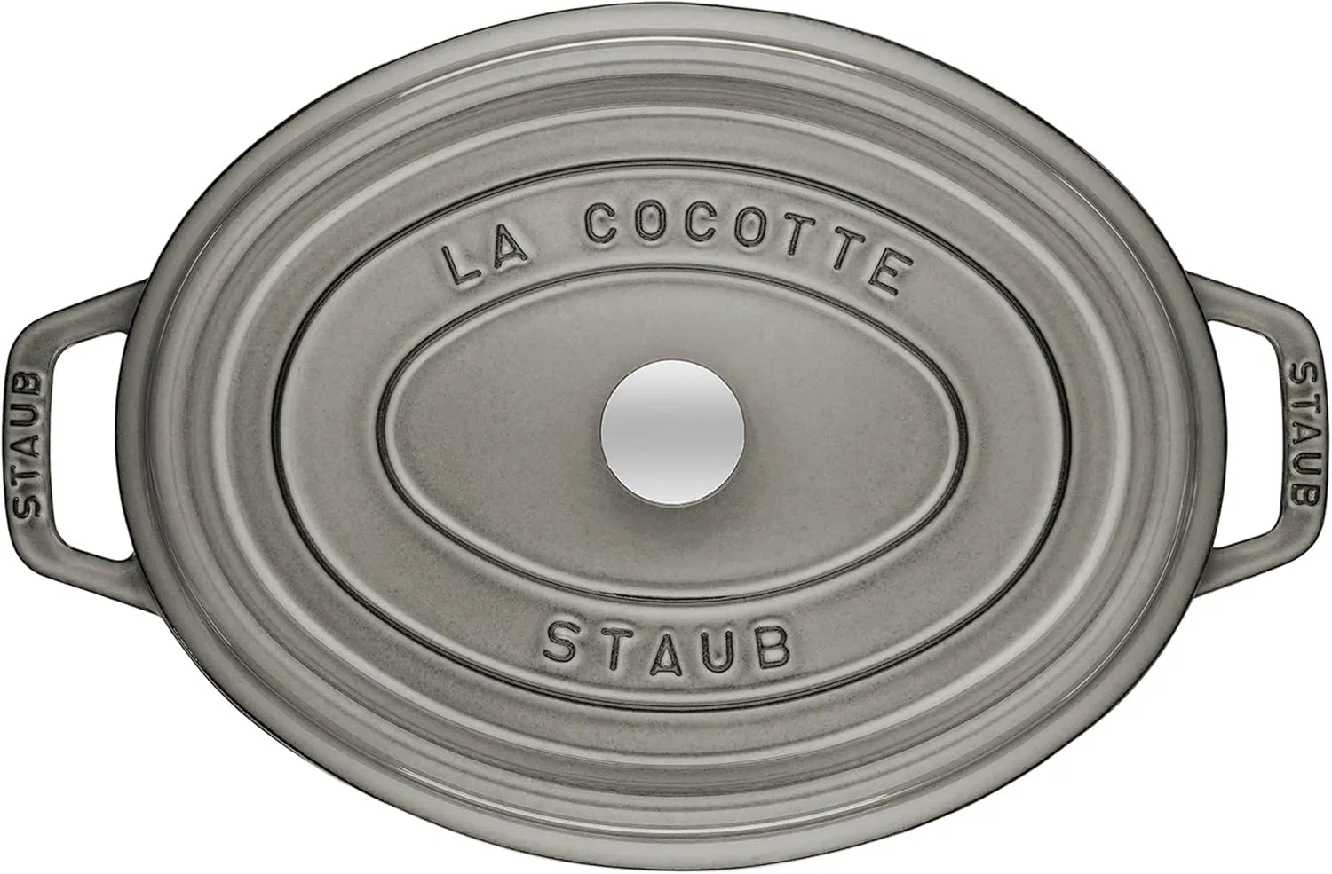 Staub Cast Iron Oval Cocotte, Dutch Oven, 5.75-quart, serves 5-6, Made in France, Graphite