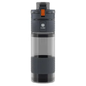 Straw Filter Water Bottle Outdoor Water Bottle with Filter Water Purifier and Water Filtration Bottle Emergency Hiking Travel Camping and Backpacking 17oz Grey