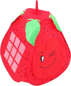 Strawberry Play Tent Portable Game House Indoor Castle for Ages Easy to Clean Foldable Design for Imagination and Creativity for Playtime Fun
