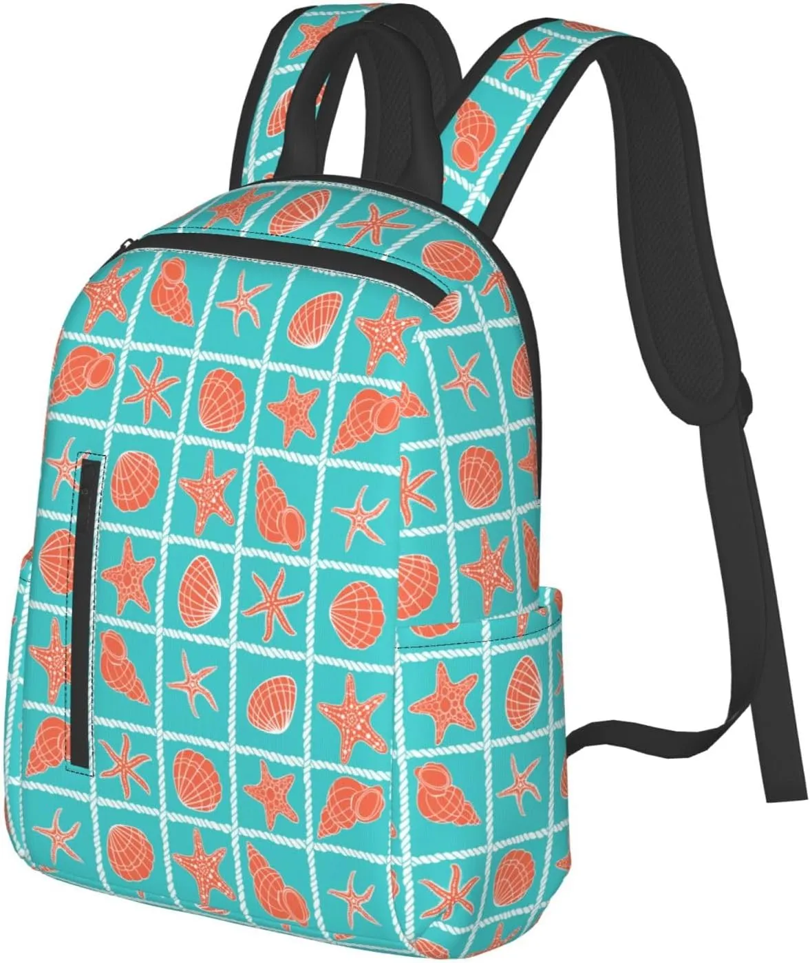 Summer Starfish Backpacks 15 Inch Laptop Backpack Multipurpose Double Shoulder Bag for Men Women Gifts