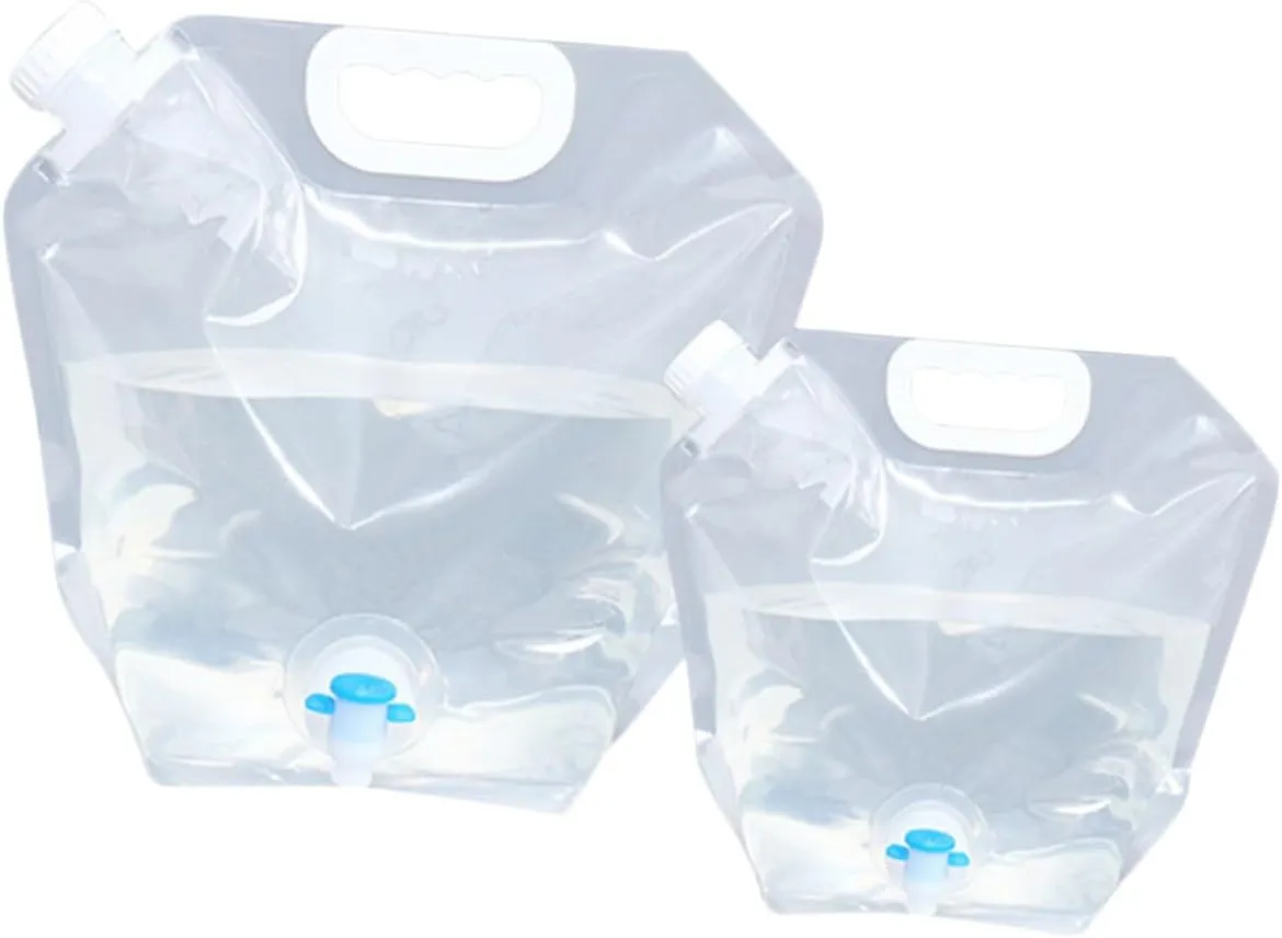 SUPVOX Outdoor Accessory 2 Pack Collapsible Water Tanks Camping Water Storage Bags Made of Pe Pa Pet for Hiking