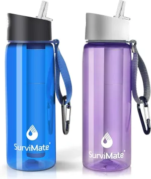 SurviMate Filtered Water Bottle: Stay Hydrated Anywhere!