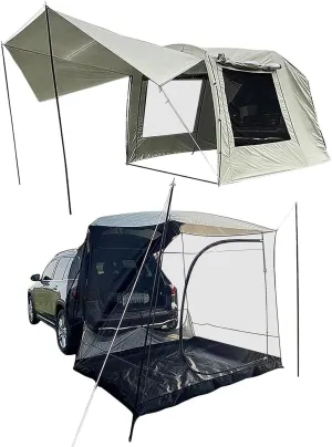 SUV Camping Tent | Oxford Camping Tent Tailgate Car Attachment,Foldable UV-Proof Car Rear Extension Tent Car Camping Road Trip Tent for Outdoor