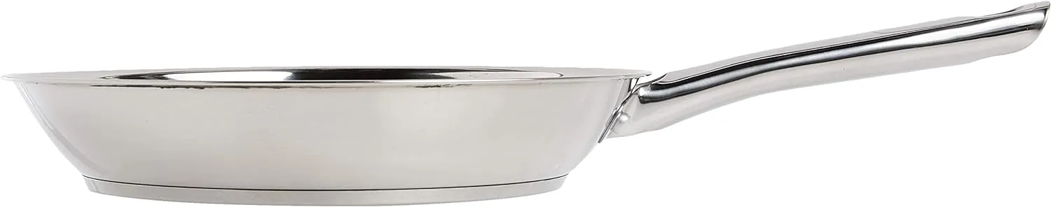 T-fal Performa Stainless Steel Sauté Pan 10.5 Inch Oven Broiler Safe 500F Cookware, Pots and Pans, Dishwasher Safe Silver