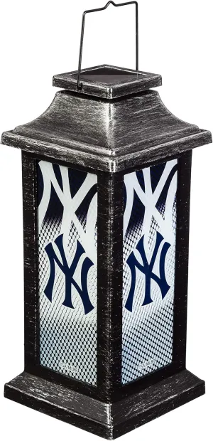 Team Sports America Light Up Solar Garden Lantern for NY Yankees Fans 4.4 x 10 x 4.4 Inches