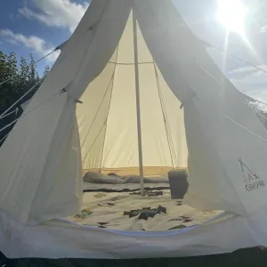Tent 4 Season 9.85ft, Ideal for Family Camping, Hiking,Canvaswith Aluminum Pole.