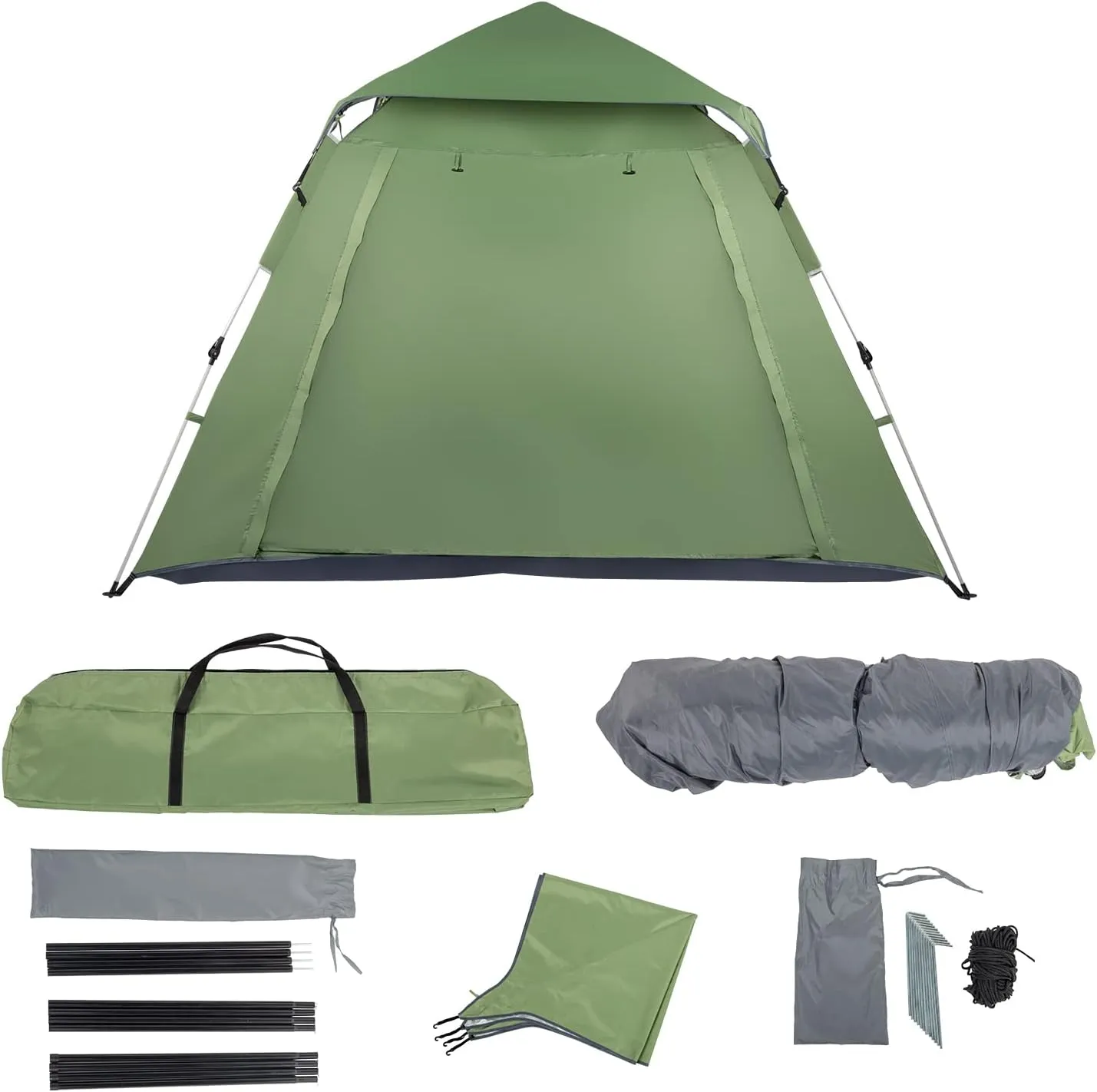 Tent for Camping, 4 Person Camping Tent,Easy Setup,Family Tent for Camping,Hiking & Traveling, 4 Person Beach Tent Sun Shelter Tent Sun Shade Canopy 240 x 240 x 150cm