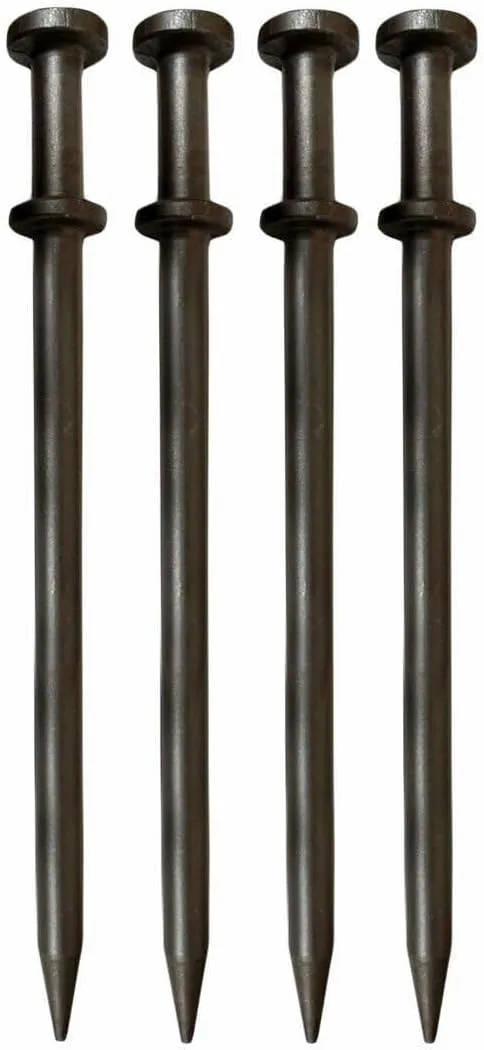 TentAndTable Double Head Metal Tent Stakes Heavy Duty Steel Ground Stake, Versatile Spikes to Anchor Commercial Inflatables, Event Party Tents, and Outdoor Camping Shelters, 1 x 20 Inch, 4 Pack