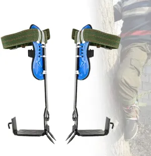 TFCFL Tree Climbing Gear with Adjustable Lanyard, Climbing Spike Set Safety Belt Strap Rope,304 Stainless Steel, Non-Slip Pedal for Hunting Observation, Picking Fruit