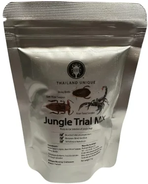 Thailand Unique Jungle Trial Mix - 14 Gram Bag with Asian Forest Scorpion, Diving Beetle, and Giant Waterbug, Dehydrated Edible Insects for Humans, Nutritious Bugs Superfood Weird Unusual Snack Gift