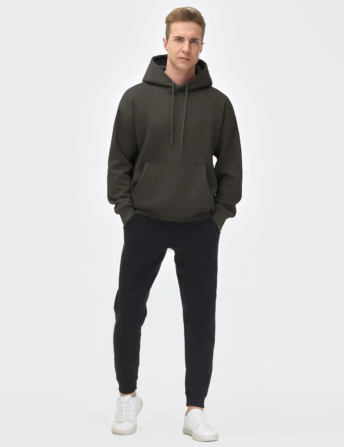 THE GYM PEOPLE Men's Loose Fit Pullover Hoodie Soft Lightweight Hooded Sweatshirt with Pockets