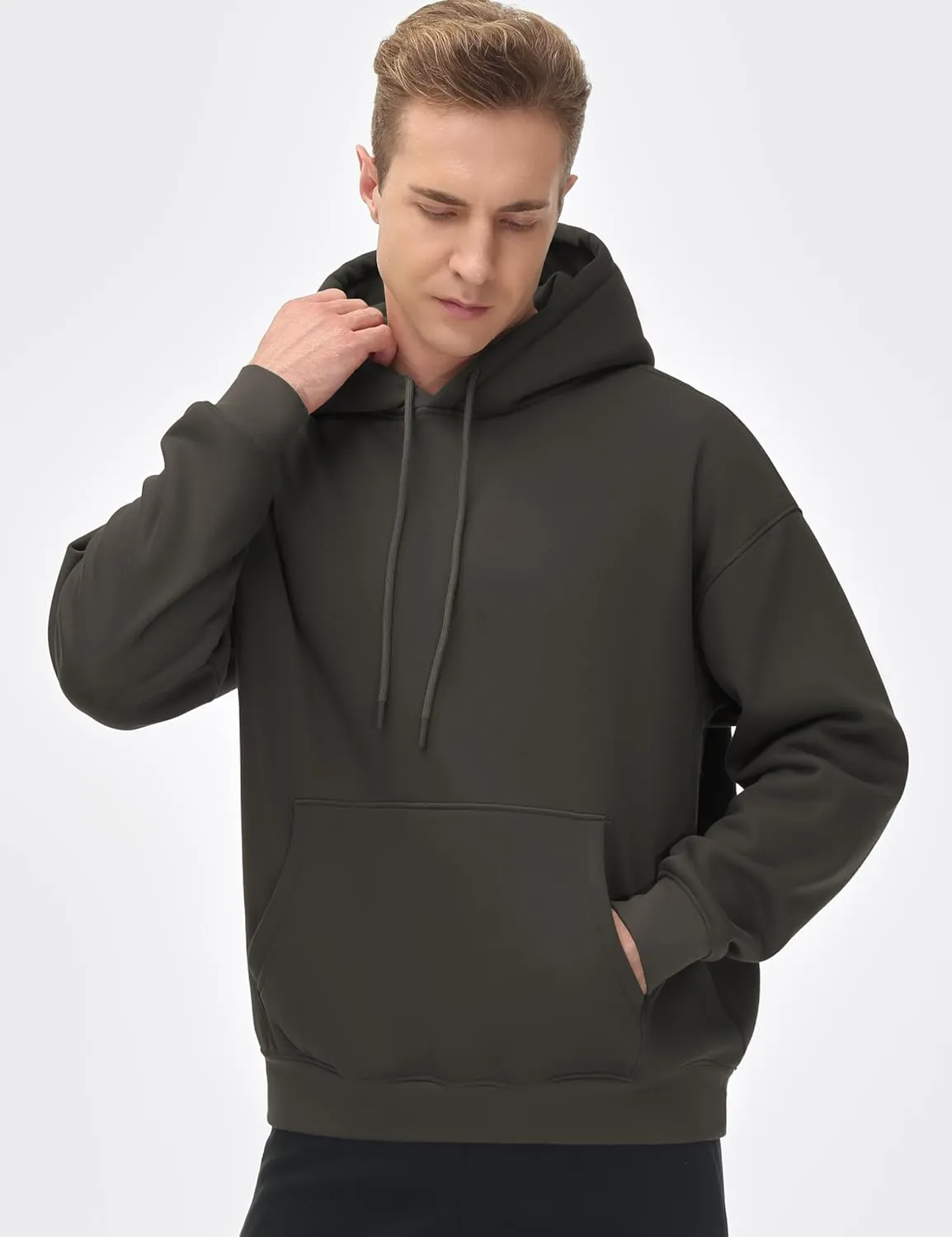 THE GYM PEOPLE Men's Loose Fit Pullover Hoodie Soft Lightweight Hooded Sweatshirt with Pockets