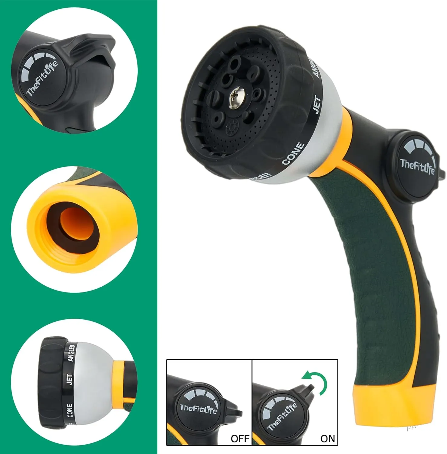 TheFitLife Flexible Metal Garden Hose - Upgrade Leak and Fray Resistant Design, Stainless Steel Water Hose with Solid Fittings and Sprayer Nozzle, Lightweight Kink Free Durable Easy Storage (25 FT)