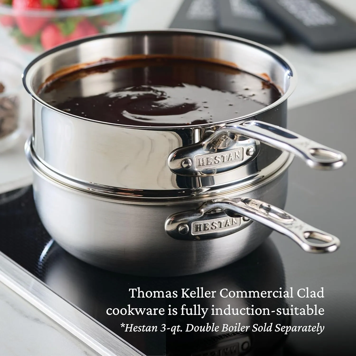 Thomas Keller Insignia by Hestan - Stainless Steel 2 Quart Saucier, Induction Cooktop Compatible
