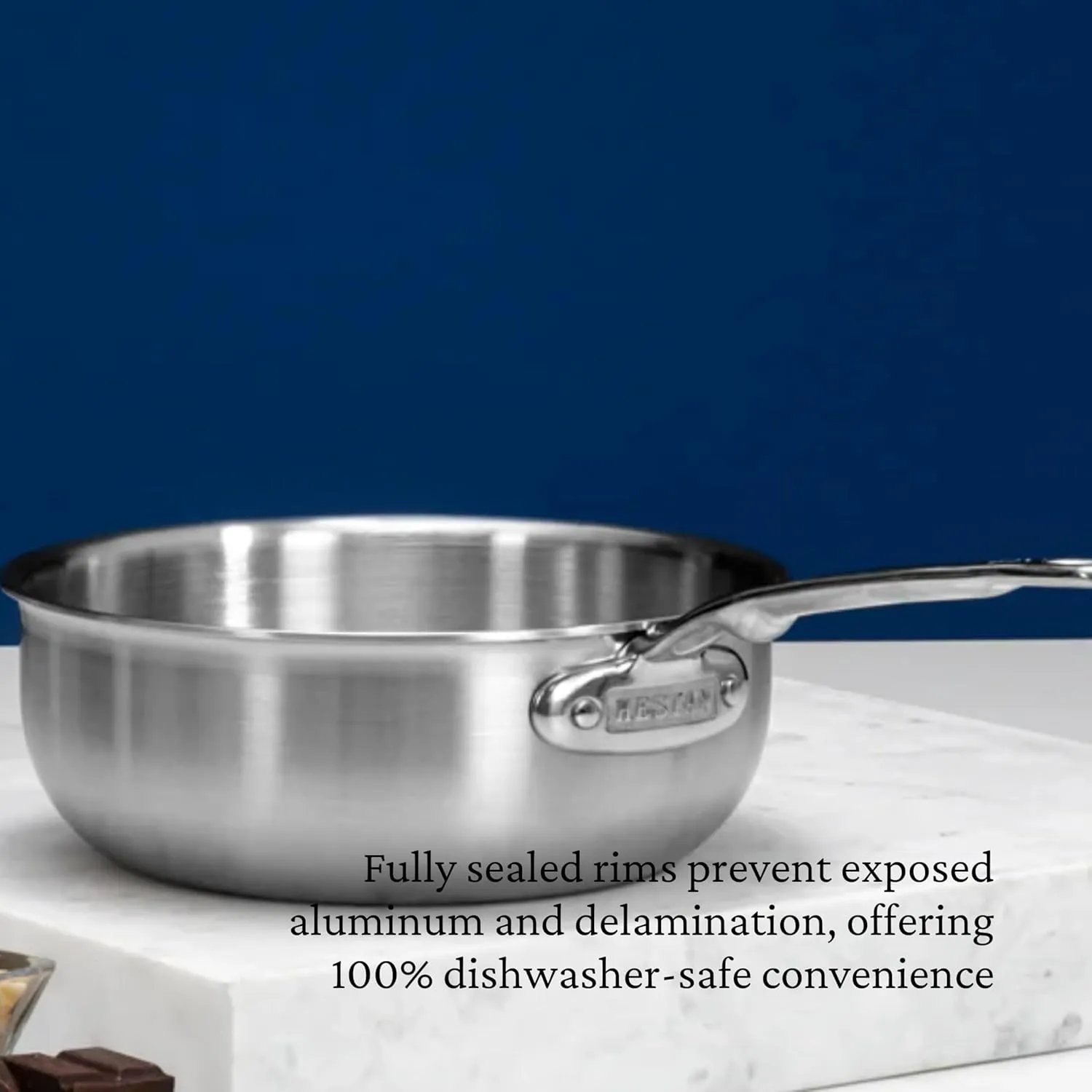 Thomas Keller Insignia by Hestan - Stainless Steel 2 Quart Saucier, Induction Cooktop Compatible