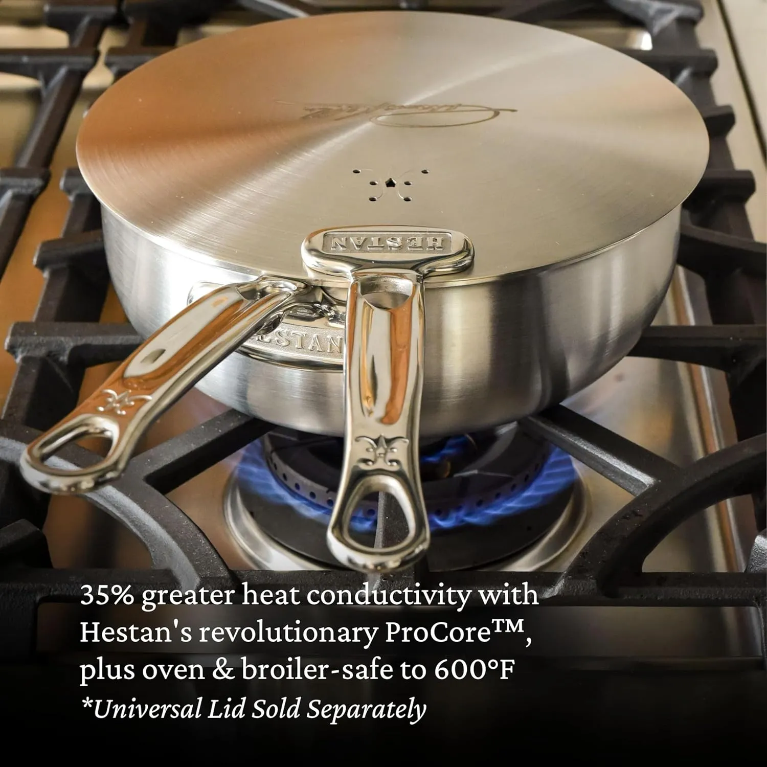 Thomas Keller Insignia by Hestan - Stainless Steel 2 Quart Saucier, Induction Cooktop Compatible