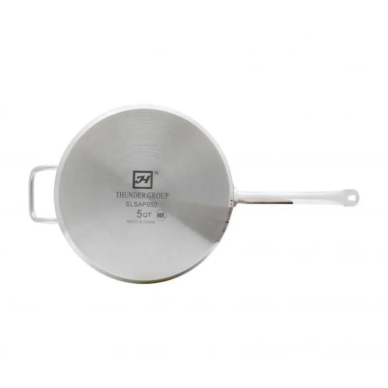 Thundergroup 5 QT 18/8 STAINLESS STEEL SAUTE PAN