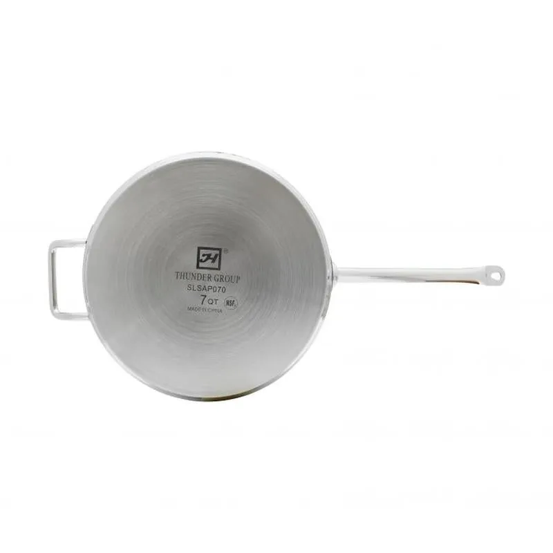 Thundergroup 7 QT 18/8 STAINLESS STEEL SAUTE PAN