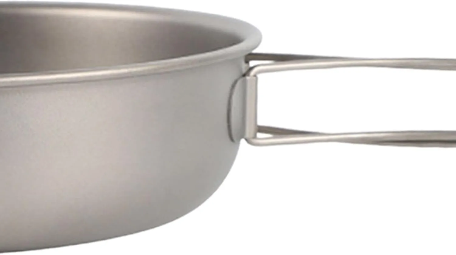 Titanium Frying Pan Cookware Portable Multipurpose Skillet Camping Pan with Folding Handle for Hiking Backpacking Kitchen, 1200ML