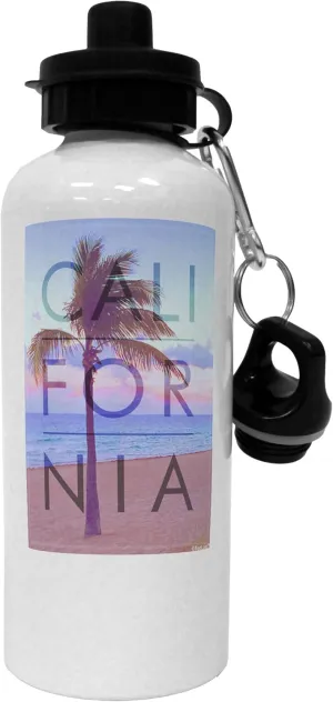 TOOLOUD California Beach Filter Aluminum 600ml Water Bottle - White