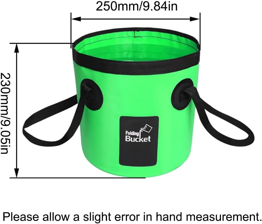 TopHomer Collapsible Bucket with Handle Portable Camping Bucket 12L Outdoor Fishing Water Folding Bucket for RVing, Camping, Hiking, Boating, Backpacking