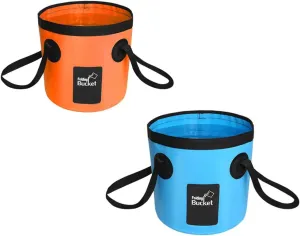 TopHomer Collapsible Bucket with Handle Portable Camping Bucket 12L Outdoor Fishing Water Folding Bucket for RVing, Camping, Hiking, Boating, Backpacking