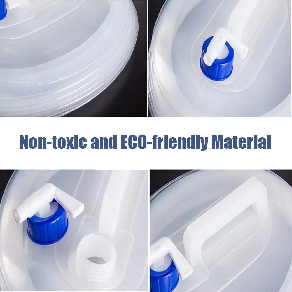 TopHomer Collapsible Water Bucket Portable Water Carrier with ON/Off Spigot Camping Water Storage Carrier Jug for Camping, RV, Hunting, Hiking, Picnics