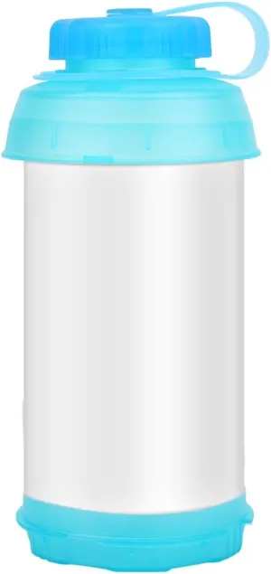 Topyond Collapsible Water Bottle Camping Kettle 750ml Reuseable Silicone Foldable Water Bottle Large Capacity Folding Soft Kettle Portable Water Cup Outdoor Running Drinking Bottle