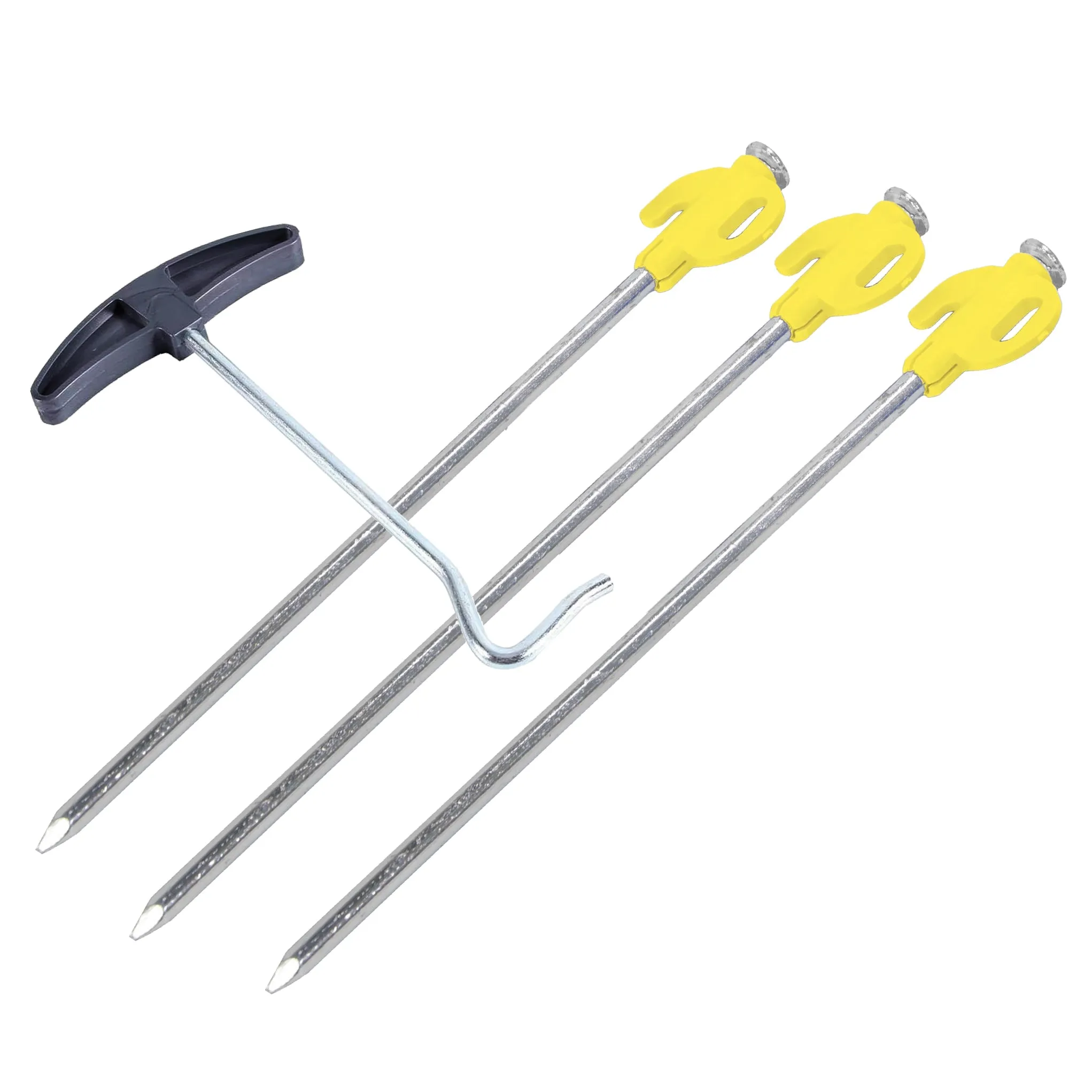 Towsure Set of 20 Hard Ground Tent Pegs with Peg Puller Tool