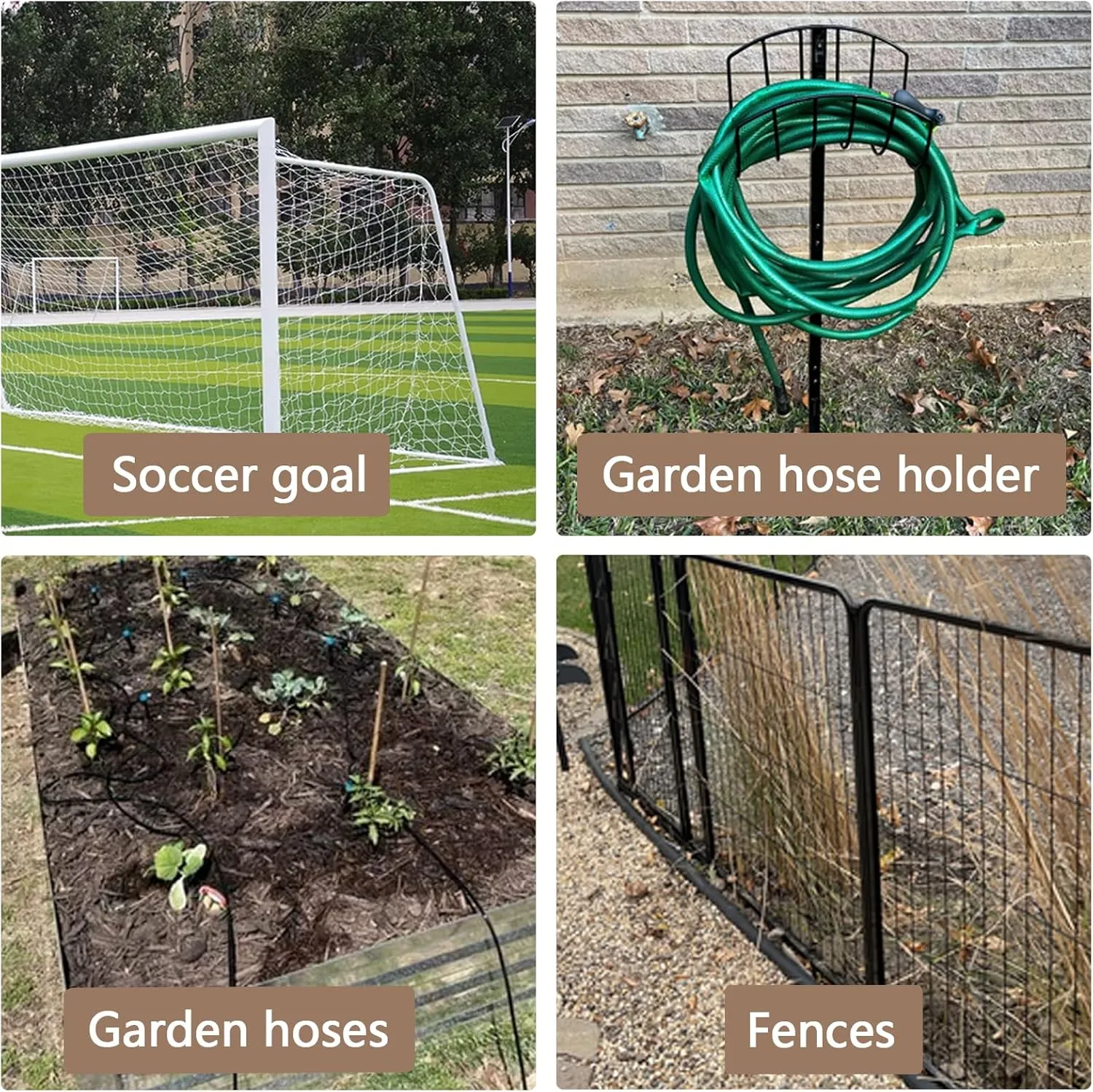 Trampoline Anchors Wind Stakes 12 Inch U- Shaped Ground Anchors Rebar Stakes Heavy Duty for Camping Tent, Soccer Goals, Trampoline Accessories, Dog Fence