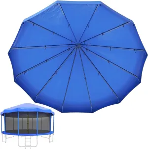 Trampoline Canopy Tent Shade Cover for 6ft-16ft Outdoor Trampolines - Sunshade & Weather Protection Roof for Enhanced Playtime Safety