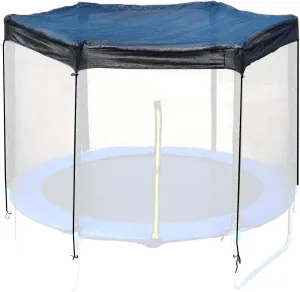 Trampoline Cover,Trampoline Shade Cover for 8ft-14ft Straight Pole Round Trampoline Outdoor Sun Protection Block Leaves,Only Trampoline Top Cover (14FT 6 poles)
