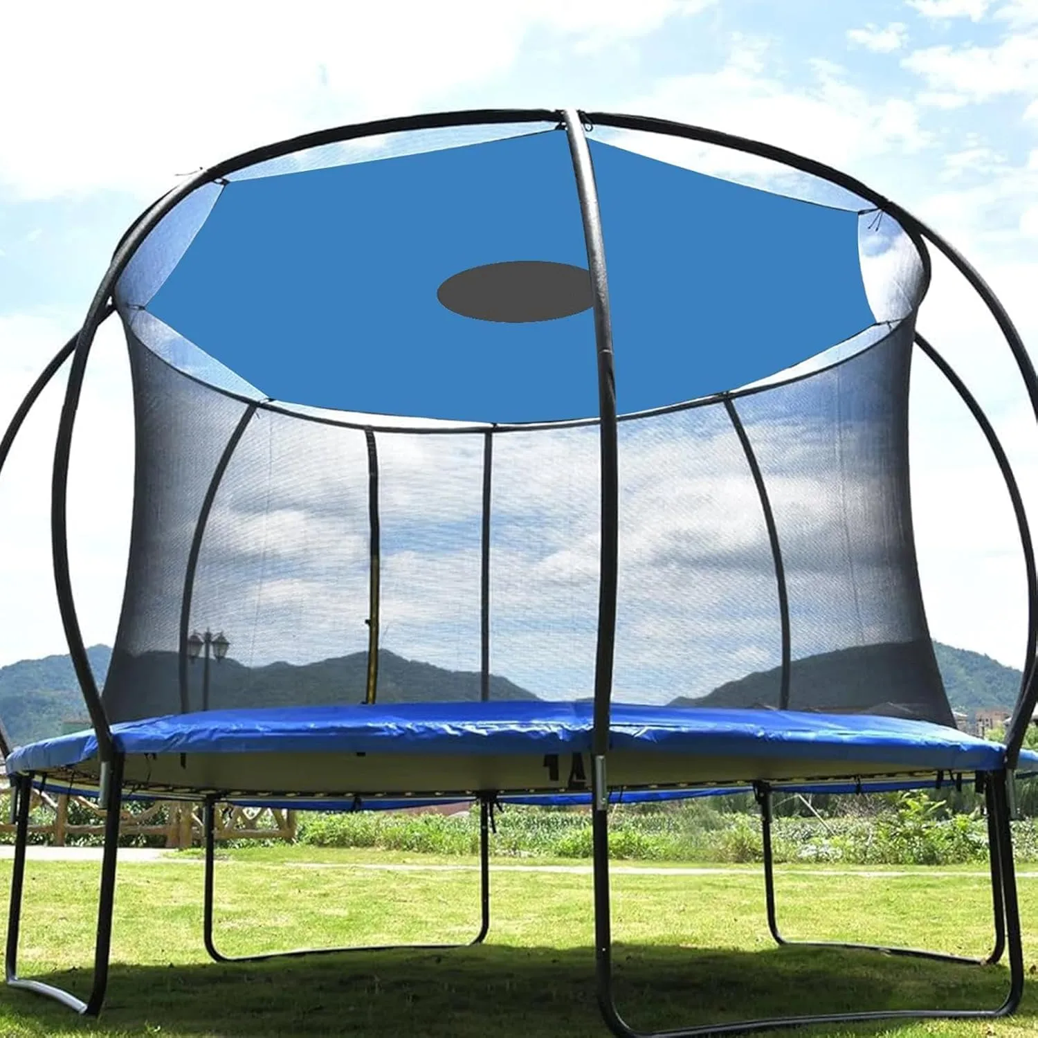 Trampoline Shade Cover, Trampoline Cover Anti-UV Trampoline Sun Shade Cover, 8ft 10ft 12ft 14ft 16ft Trampoline Sun Protection Trampolines Canopy, Waterproof Anti-UV Trampolines Sunshade Accessories