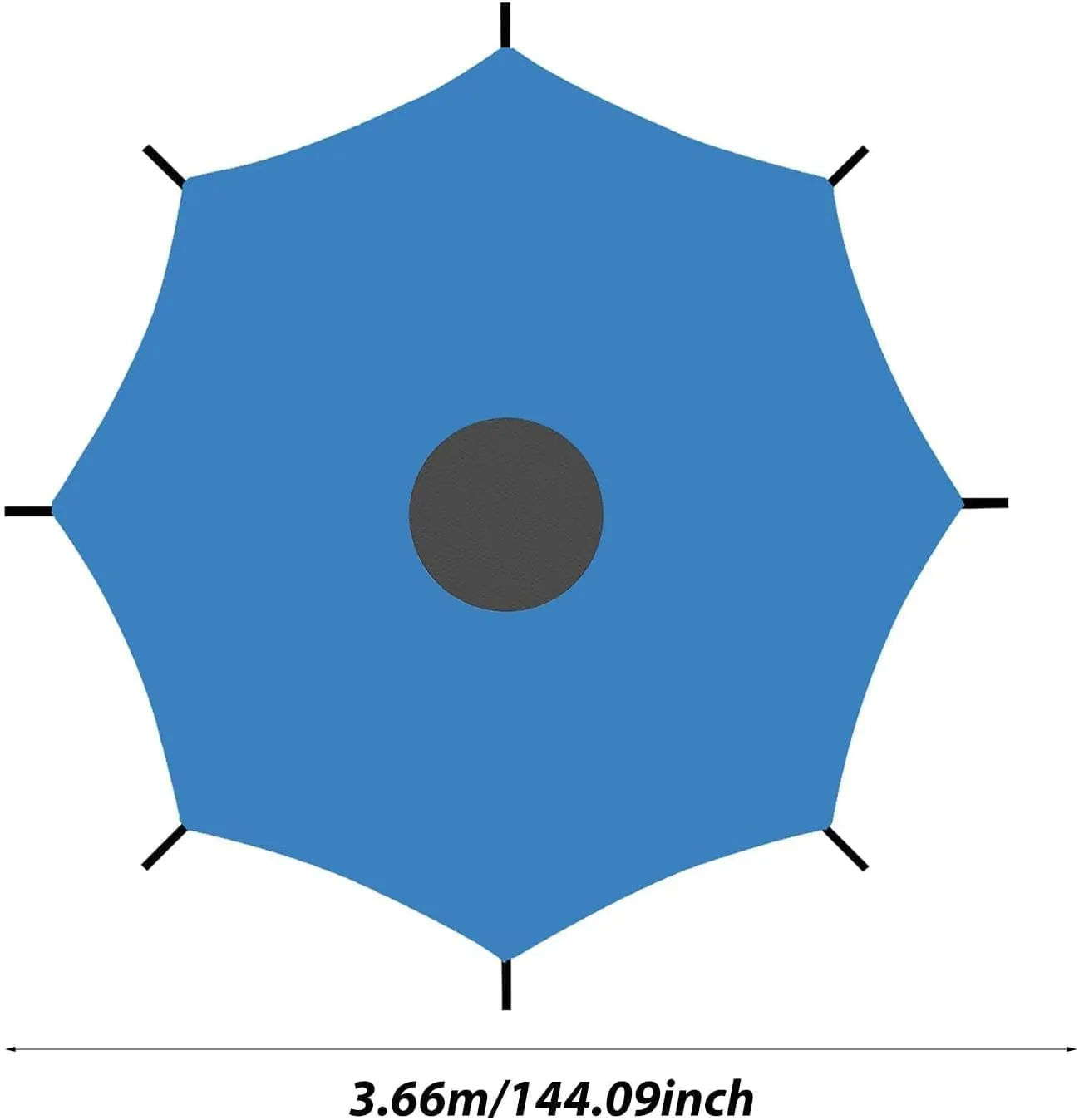 Trampoline Shade Cover, Trampoline Cover Anti-UV Trampoline Sun Shade Cover, 8ft 10ft 12ft 14ft 16ft Trampoline Sun Protection Trampolines Canopy, Waterproof Anti-UV Trampolines Sunshade Accessories