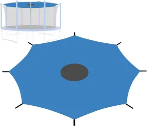 Trampoline Shade Cover, Trampoline Cover Anti-UV Trampoline Sun Shade Cover, 8ft 10ft 12ft 14ft 16ft Trampoline Sun Protection Trampolines Canopy, Waterproof Anti-UV Trampolines Sunshade Accessories