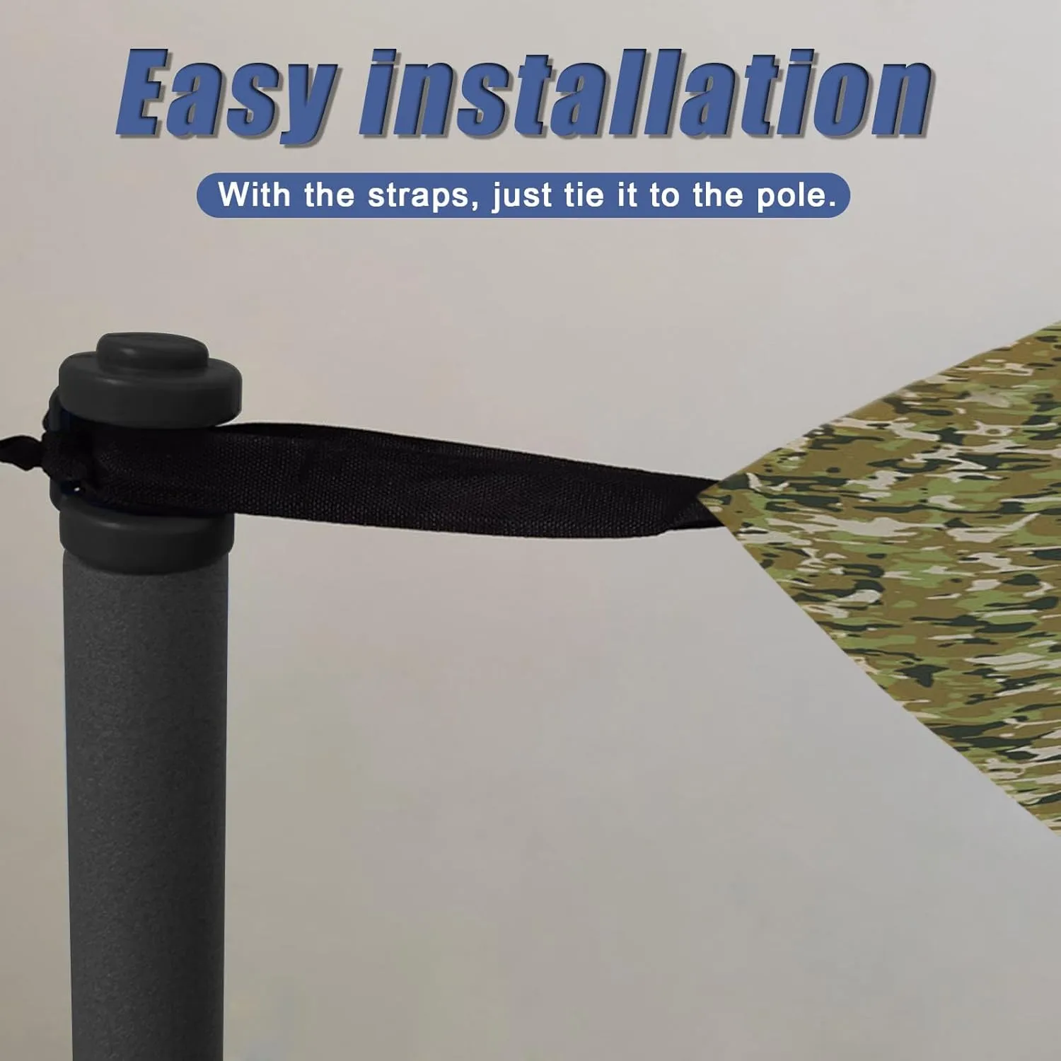 Trampoline Shade Cover - Trampoline Sunshade for 6/8/10/12/14/15/16ft Trampoline Shade Canopy - Anti-UV Trampolines Sunshade Accessories for Outdoor Backyard Playground,16FT~12 Poles
