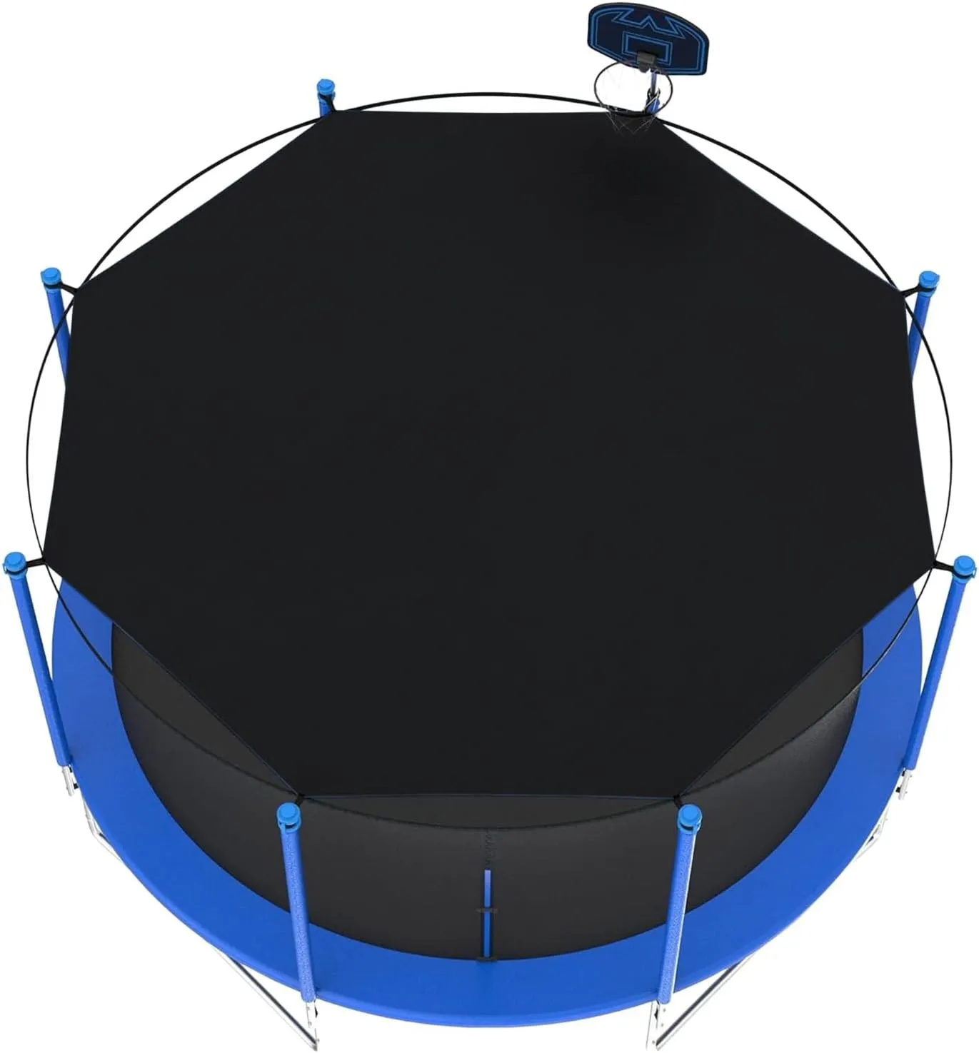 Trampoline Shade Cover, Trampoline Tent, Sun-Protection Trampolines Canopy, Easy to Install, Anti-UV Trampolines Sunshade Accessories for Outdoor Backyard Playground (12FT)