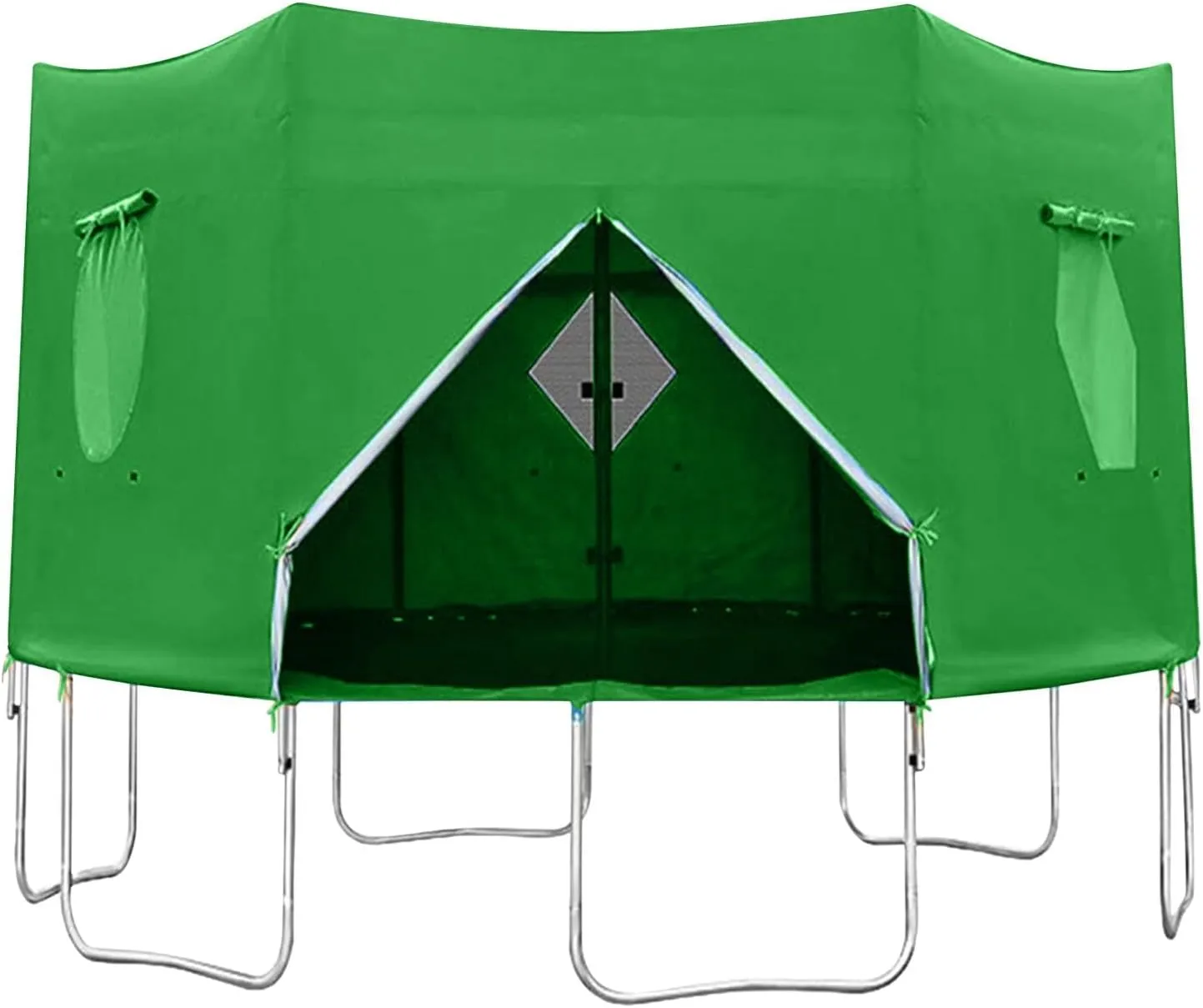 Trampoline Shade Cover,UV-Resistant Trampoline Tent Cover for 6/8/10/12/14ft,Waterproof Anti-UV Trampolines Sunshade 6 Holes Trampoline Tops Cover for Outdoor Backyard Playground Trampoline