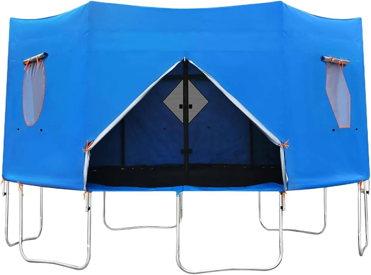 Trampoline Tent, Trampoline Roof, Black Sunshade Tent Top Cover, Water-Resistant Wind-Resistant Enclosure Cover, for Round Trampoline Outdoor Sports Accessories