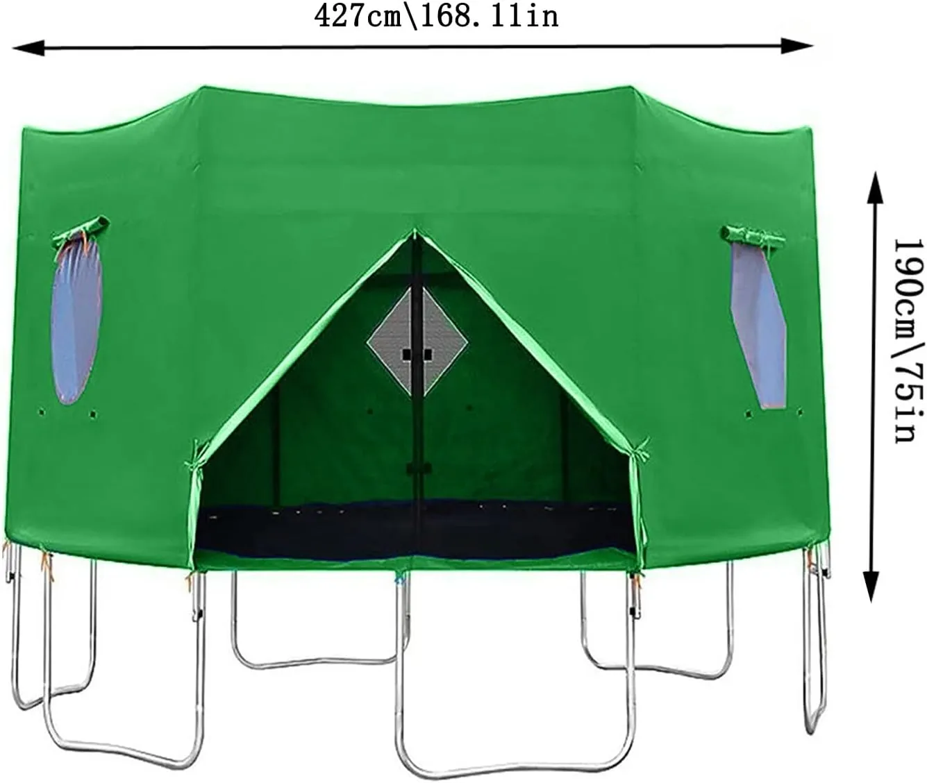 Trampoline Tent, UV-Resistant TrampolineProtection Awning Trampoline Outdoor Cover | Versatile- Canopy Accessories, Backyard Fun Sun Shelter, Outdoor Trampoline Protective Cover